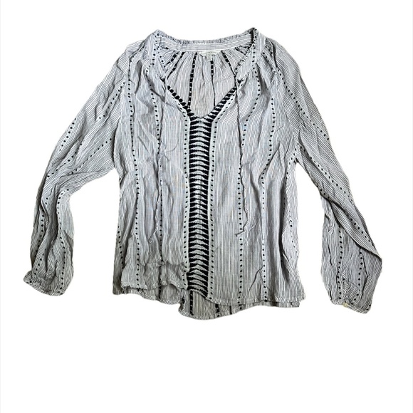 Lucky Brand Tops - Lucky Brand Blouse with lovely detail and tie neck